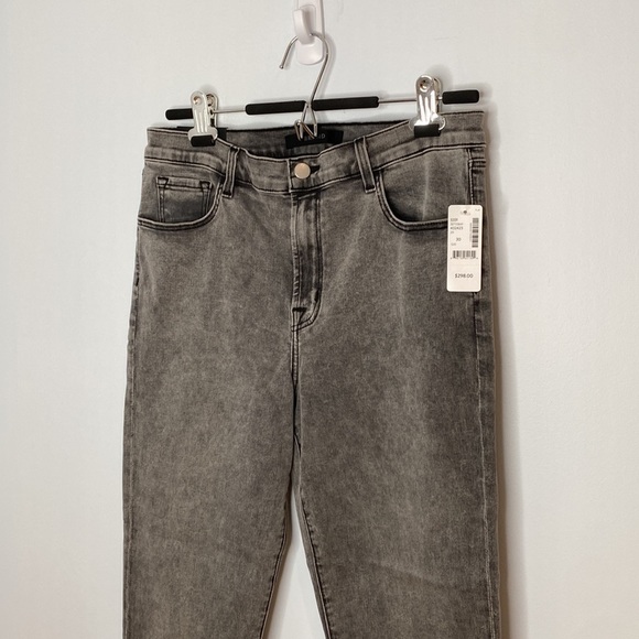 J Brand Women Gray Ruby High-Rise Slim Cigarette Denim Jean Size 30 - Picture 2 of 10